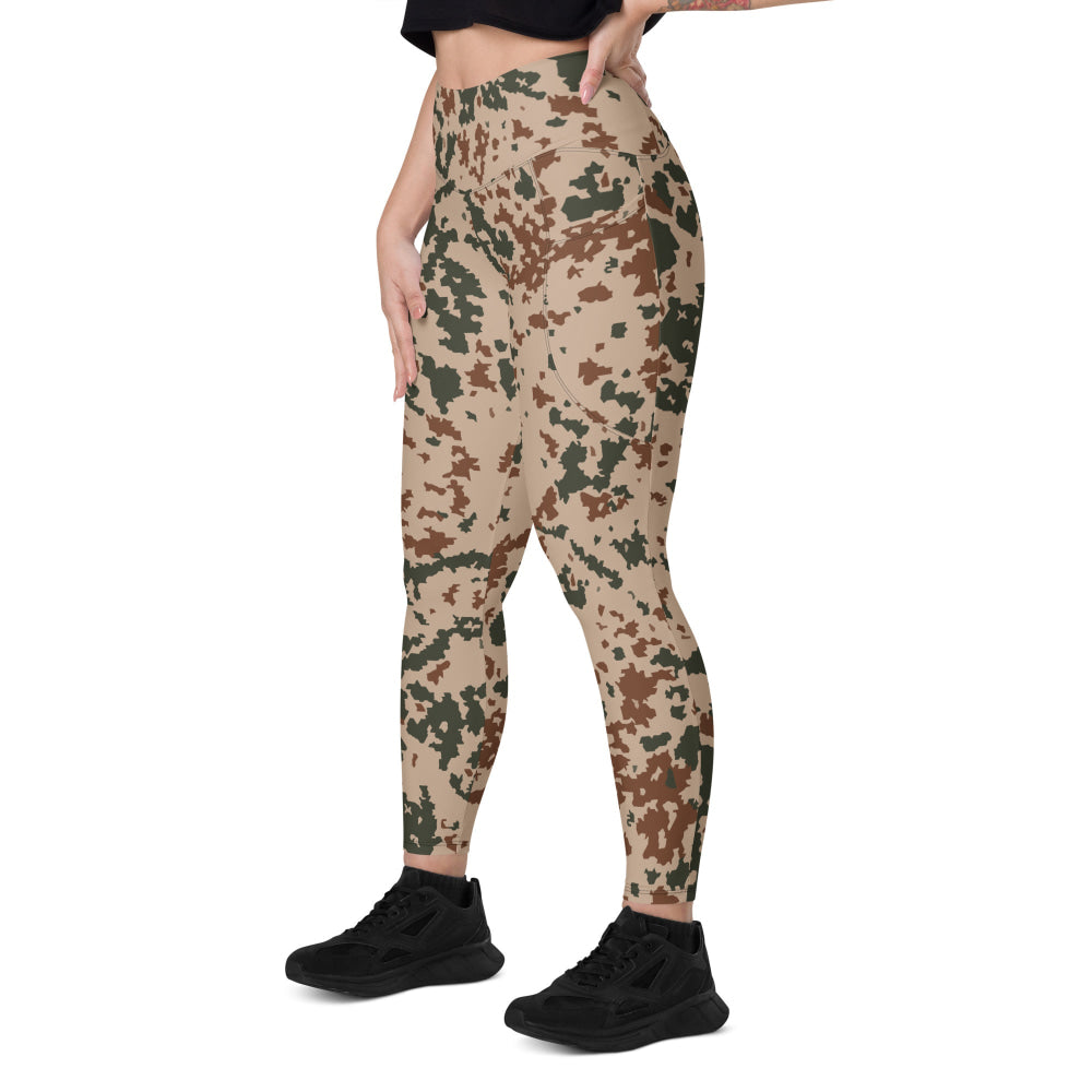 Finnish M04 Hellepuku Desert CAMO Leggings with pockets - Womens With Pockets