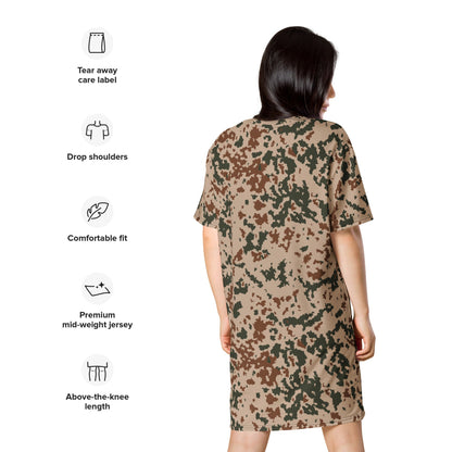 Finnish M04 Hellepuku Desert CAMO T-shirt dress - Womens T-Shirt Dress