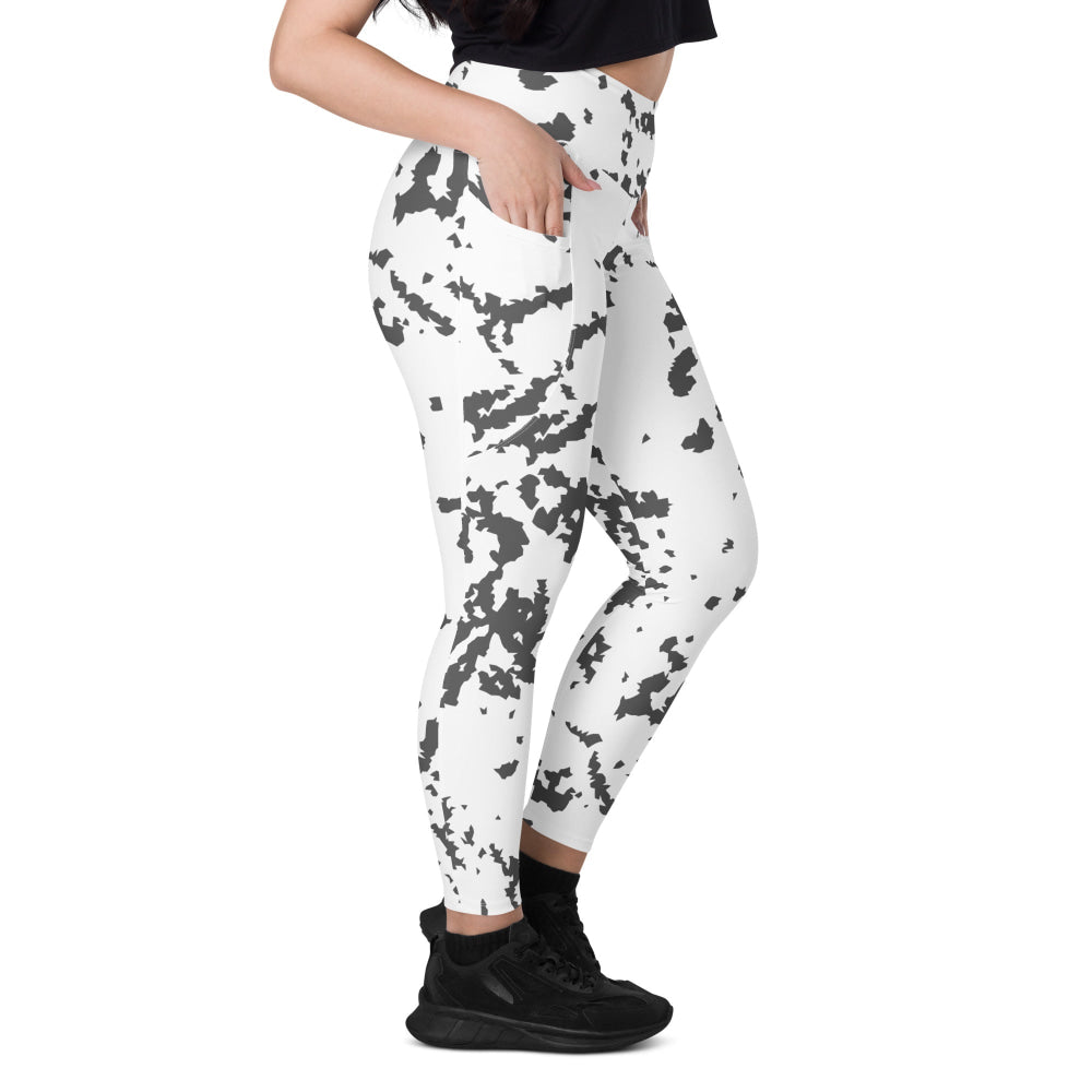 Finnish M05 Lumikuvio Snow CAMO Leggings with pockets - Womens With Pockets