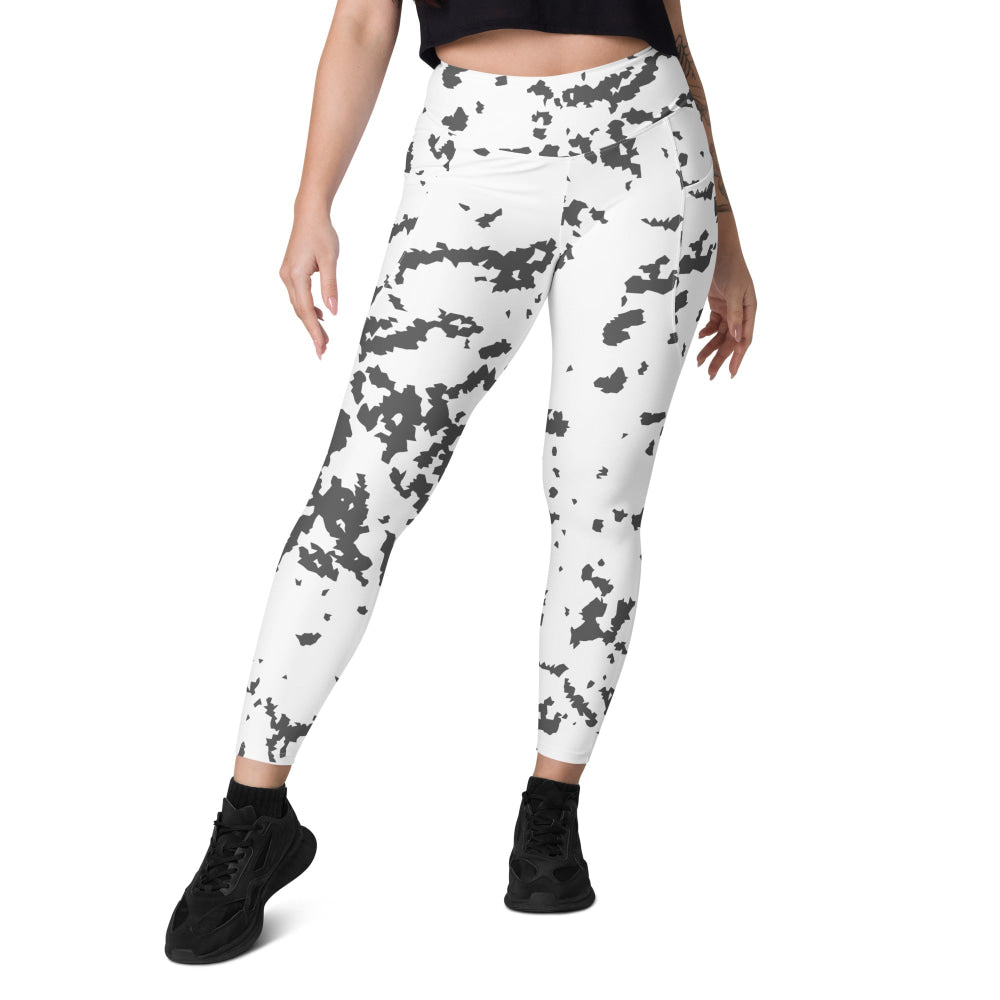 Finnish M05 Lumikuvio Snow CAMO Leggings with pockets - Womens With Pockets