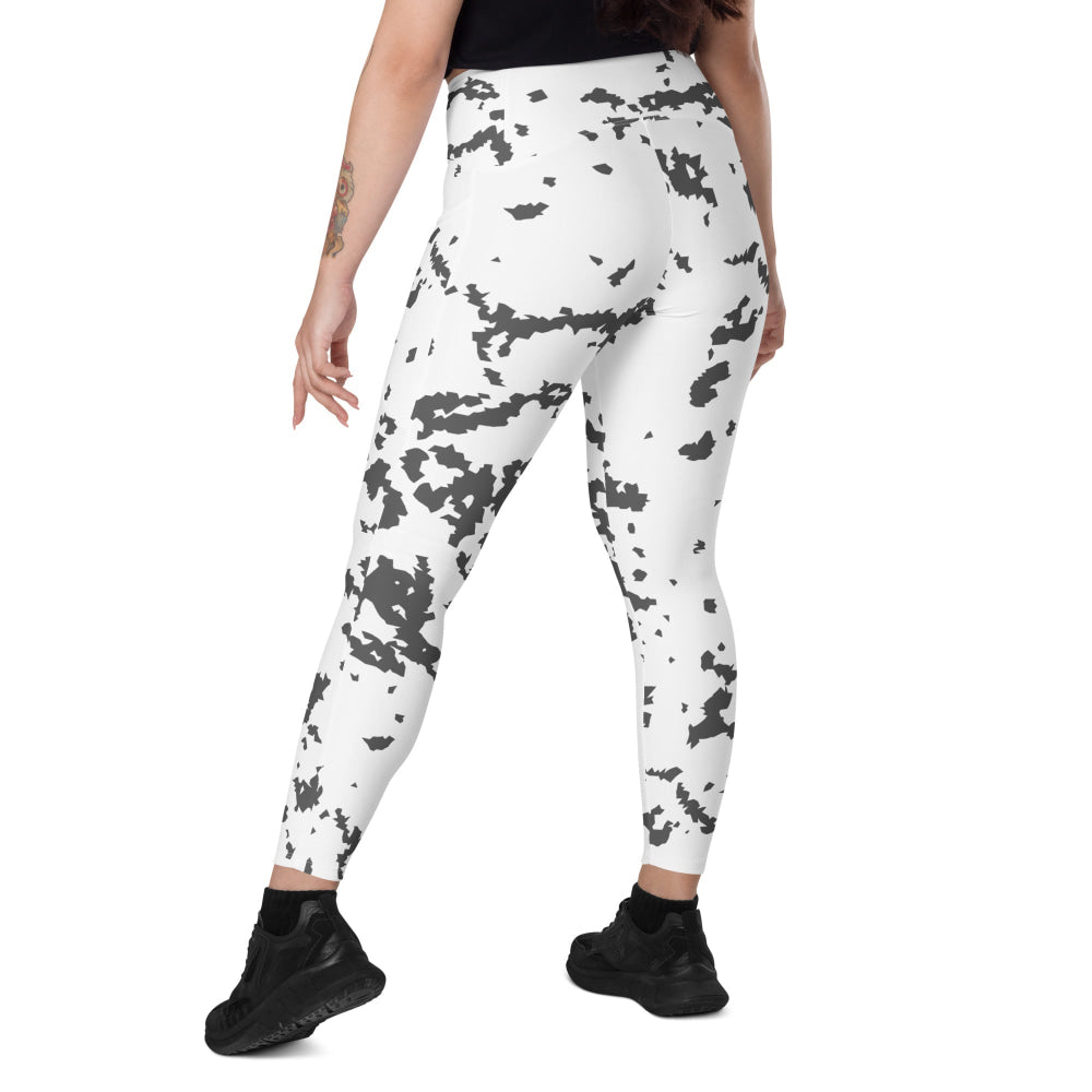 Finnish M05 Lumikuvio Snow CAMO Leggings with pockets - Womens With Pockets