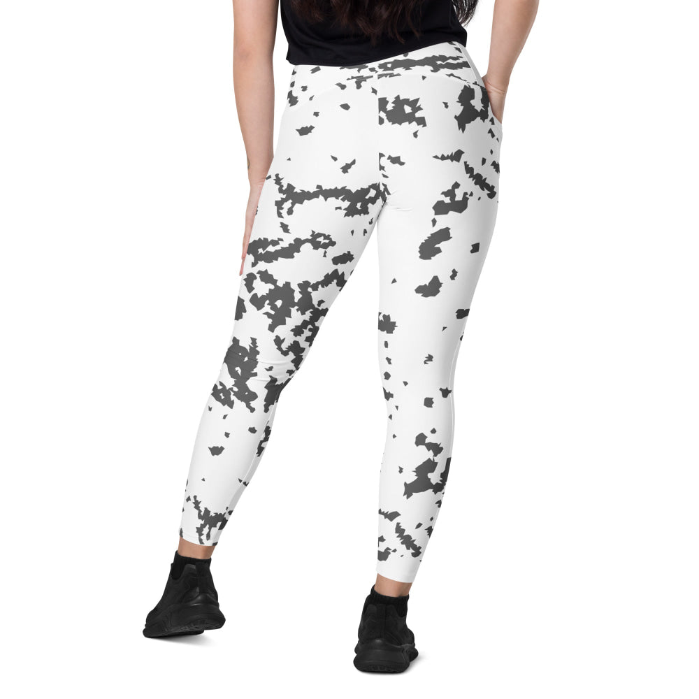 Finnish M05 Lumikuvio Snow CAMO Leggings with pockets - Womens With Pockets