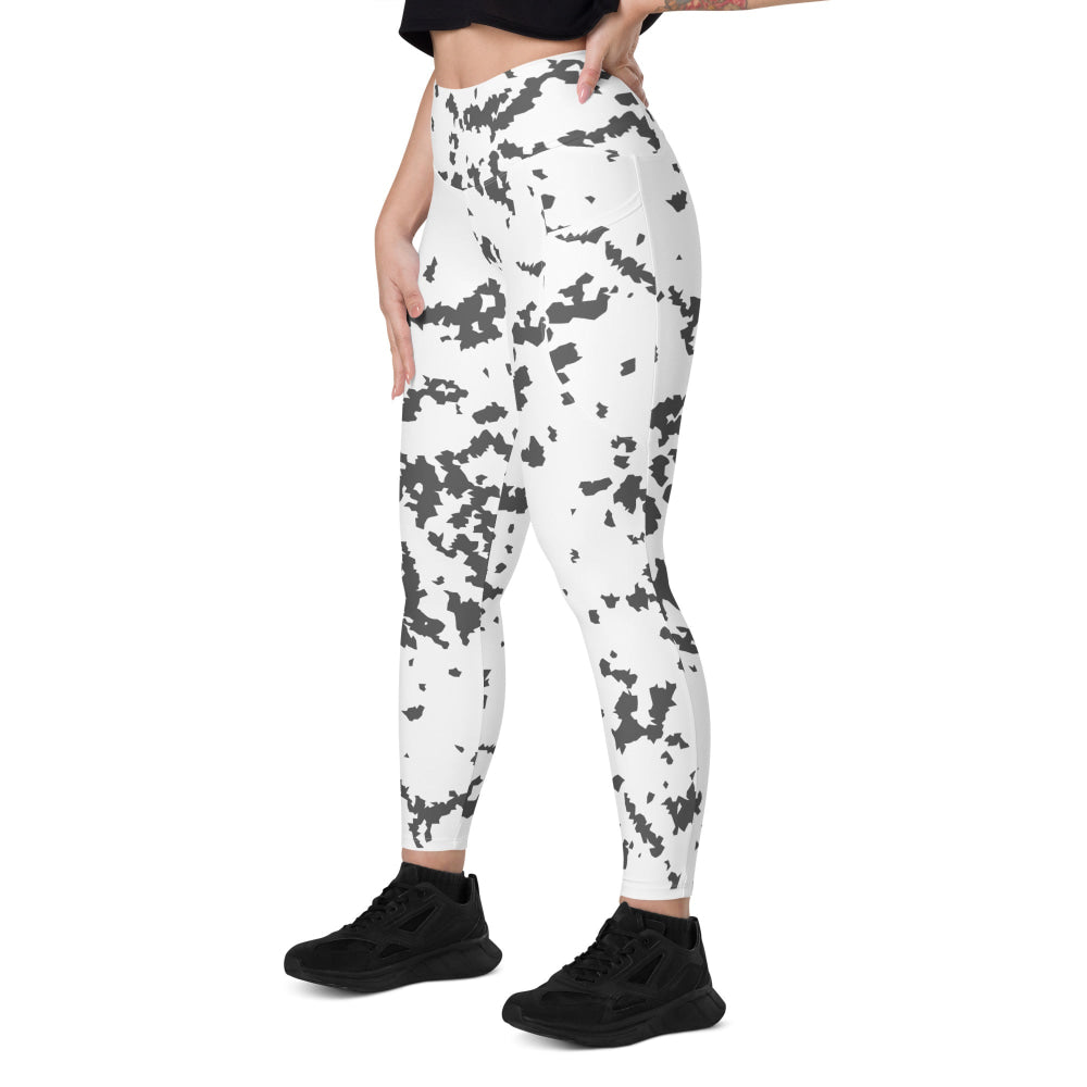 Finnish M05 Lumikuvio Snow CAMO Leggings with pockets - Womens With Pockets