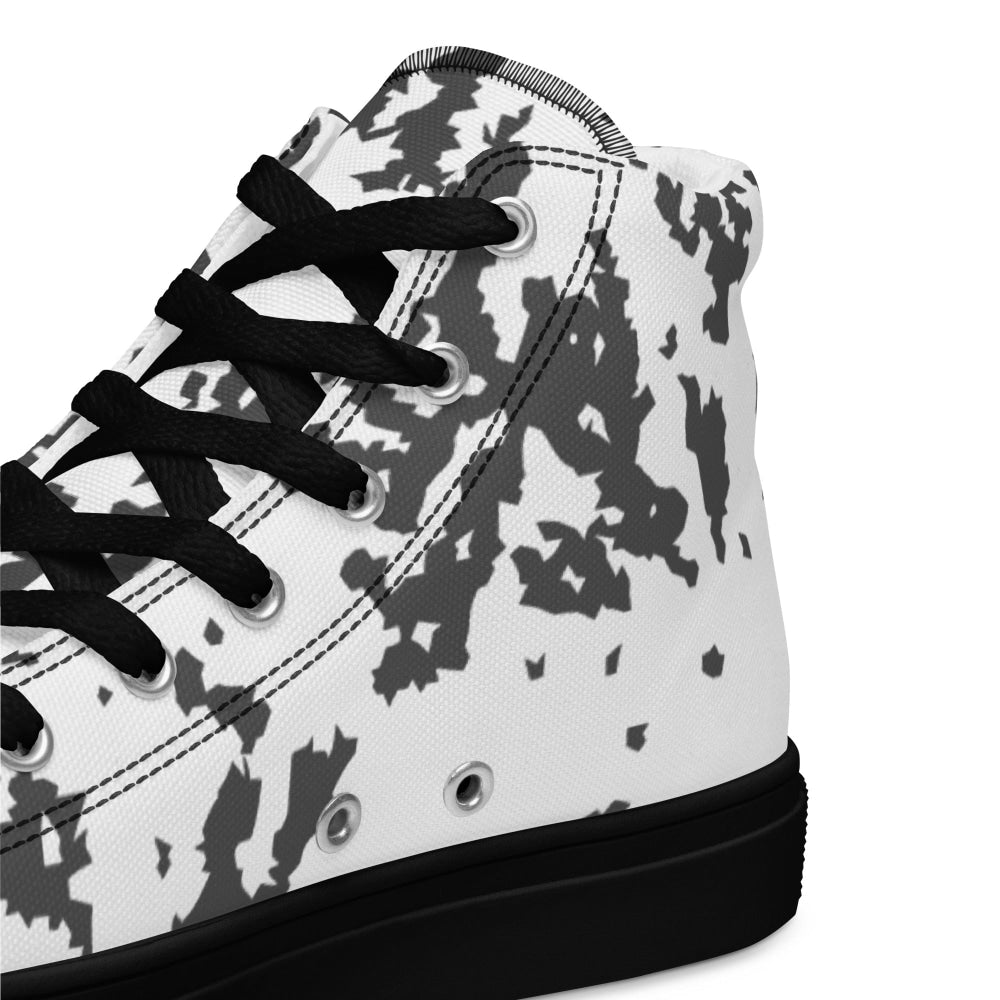 Finnish M05 Lumikuvio Snow CAMO Men’s high top canvas shoes - Mens High Top Canvas Shoes