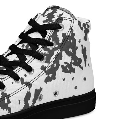 Finnish M05 Lumikuvio Snow CAMO Men’s high top canvas shoes - Mens High Top Canvas Shoes