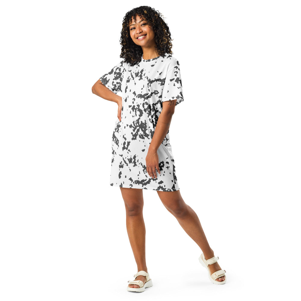 Finnish M05 Lumikuvio Snow CAMO T-shirt dress - Womens T-Shirt Dress