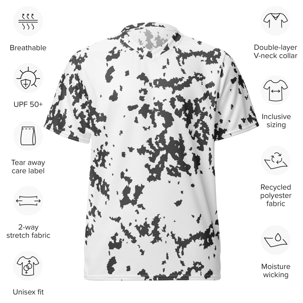 Finnish M05 Lumikuvio Snow CAMO unisex sports jersey - Unisex Sports Jersey