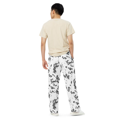 Finnish M05 Lumikuvio Snow CAMO unisex wide-leg pants - Unisex Wide-Leg Pants