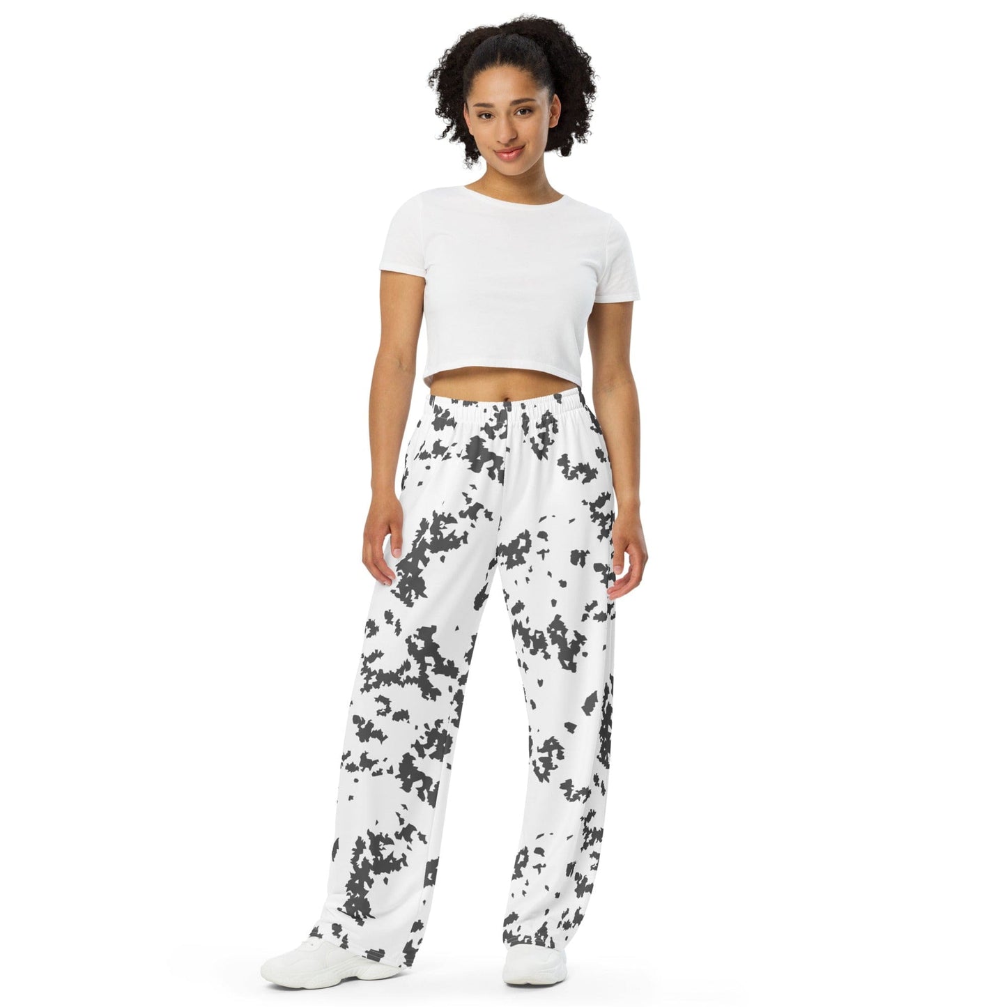 Finnish M05 Lumikuvio Snow CAMO unisex wide-leg pants - Unisex Wide-Leg Pants