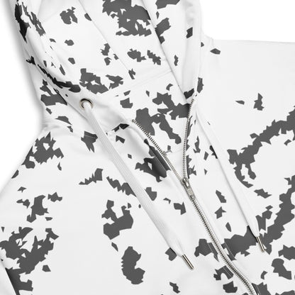 Finnish M05 Lumikuvio Snow CAMO Unisex zip hoodie - Zip Hoodie