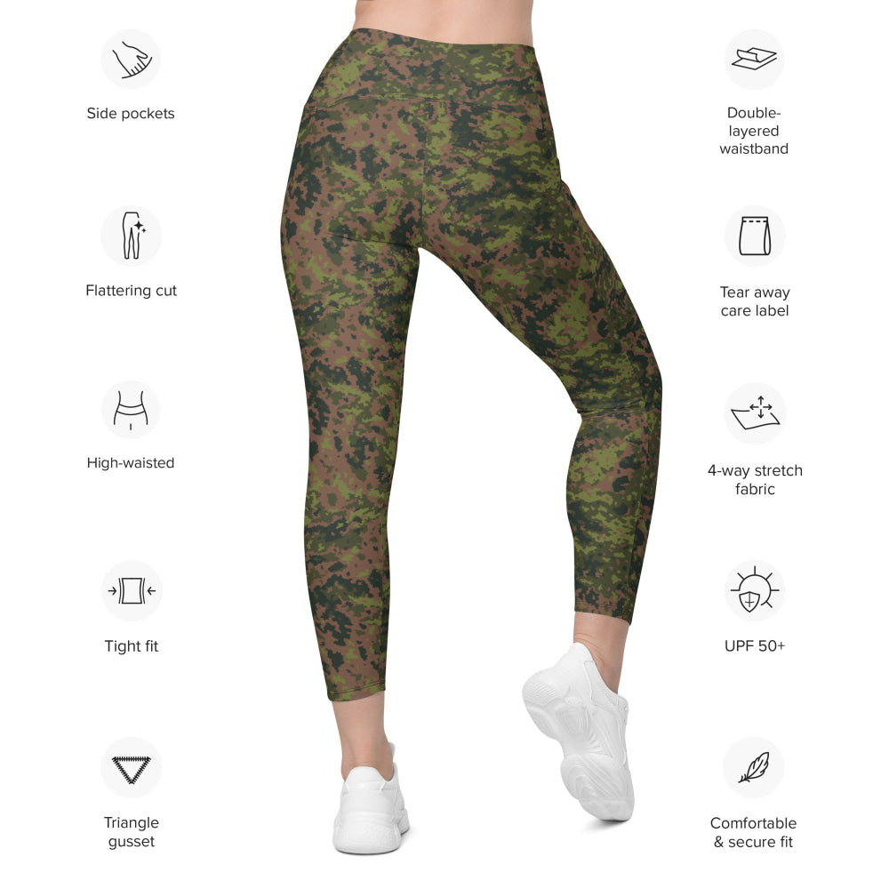 Finnish M05 Maastokuvio CAMO Leggings with pockets - Womens With Pockets