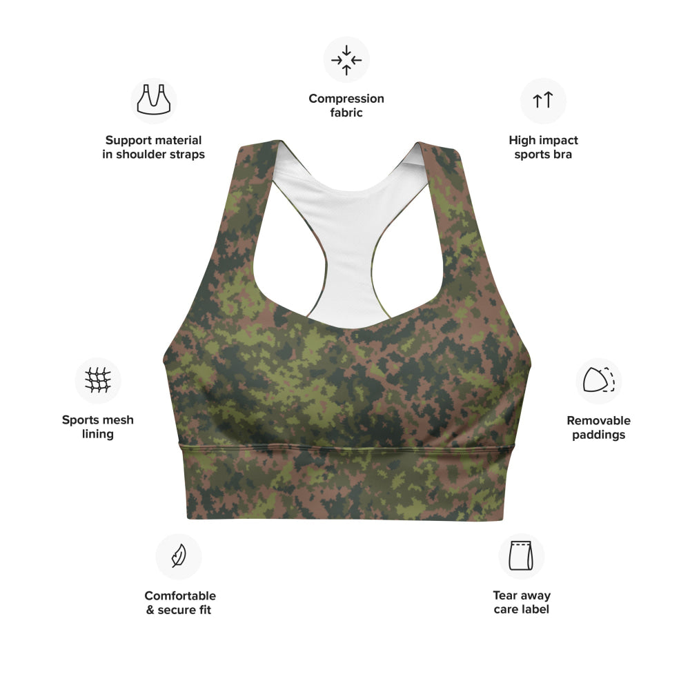 Finnish M05 Maastokuvio CAMO Longline sports bra - Womens Sports Bra