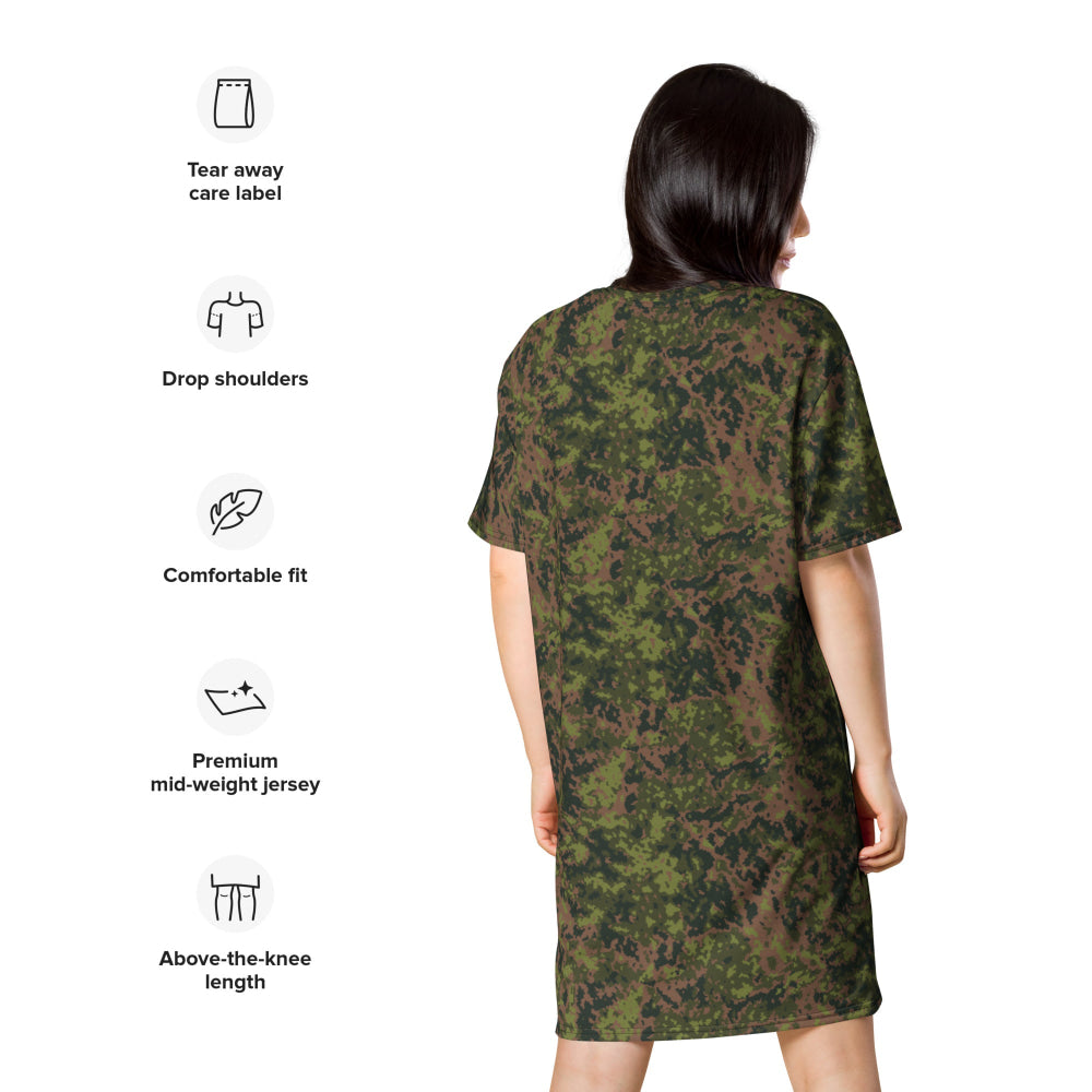 Finnish M05 Maastokuvio CAMO T-shirt dress - Womens T-Shirt Dress