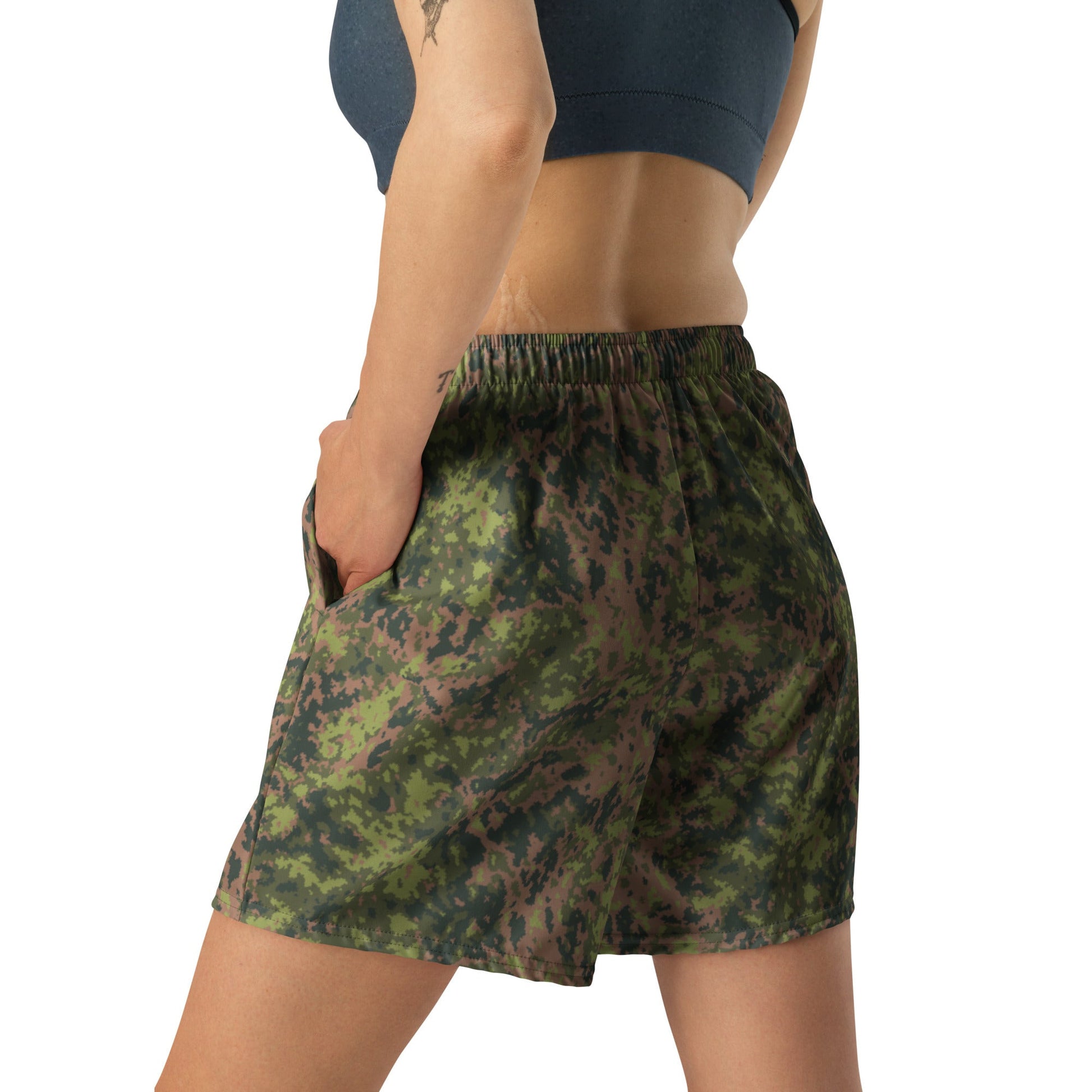 Finnish M05 Maastokuvio CAMO Unisex Athletic Long Shorts
