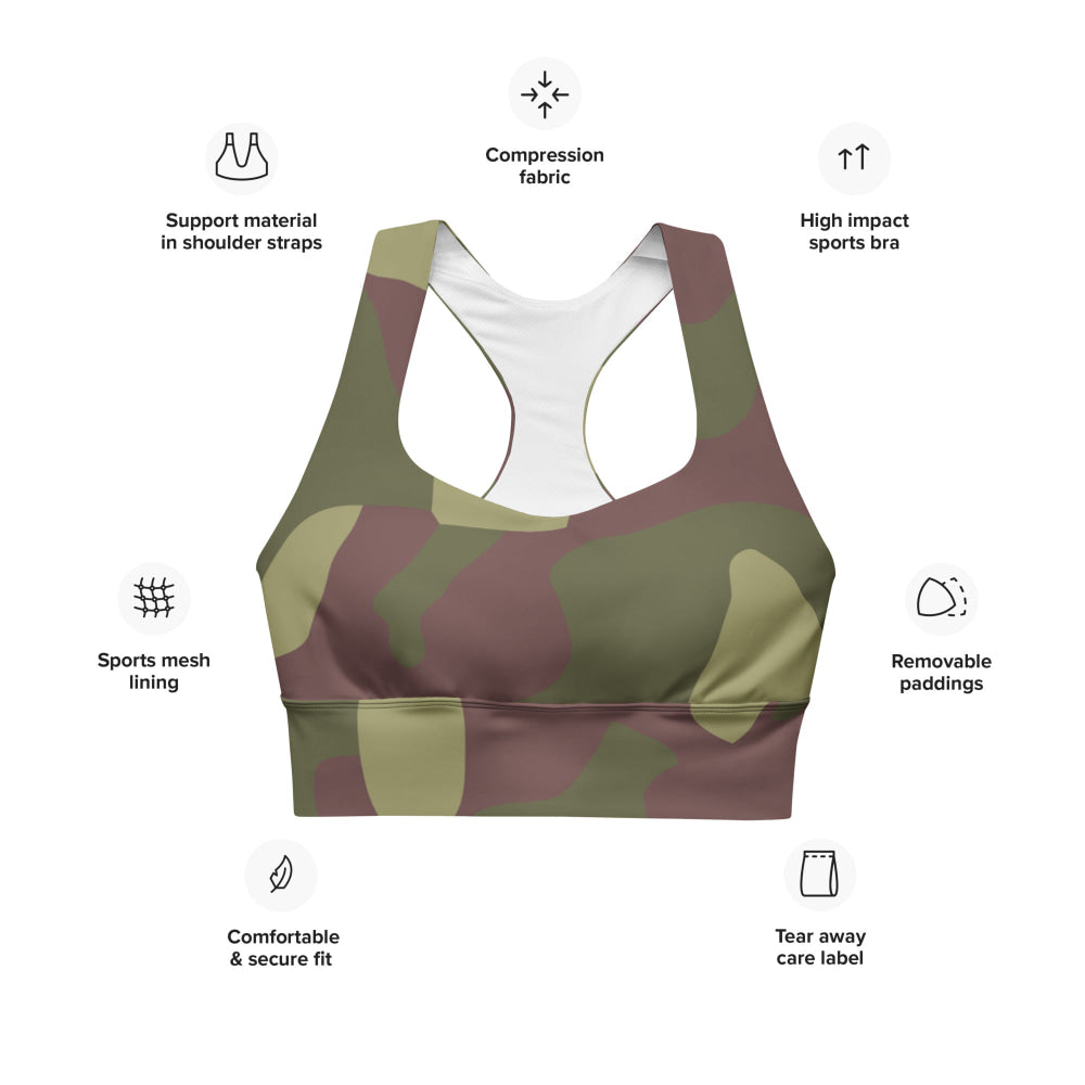 Finnish M62 CAMO Longline sports bra - Womens Sports Bra