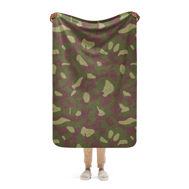 M62 Cucumber Relish CAMO Sherpa Blanket - 37″×57″