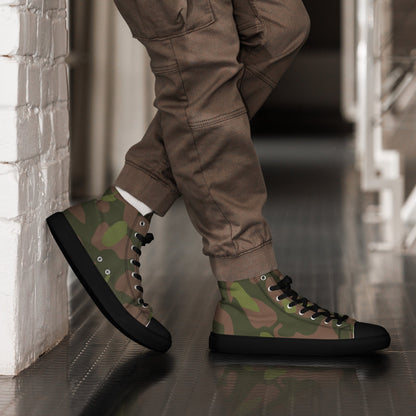 Finnish M91 CAMO Mens high top canvas shoes - Black / 5 - High Top Canvas Shoes