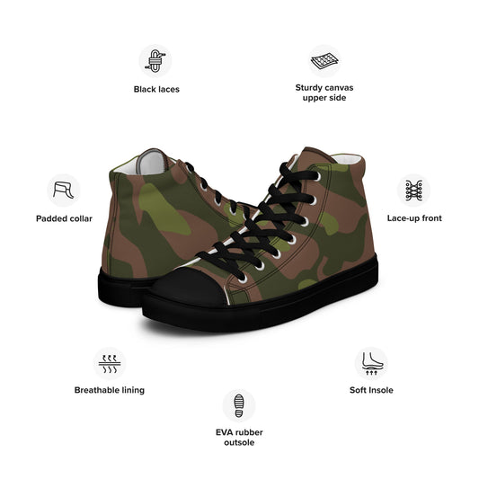 Finnish M91 CAMO Mens high top canvas shoes - High Top Canvas Shoes