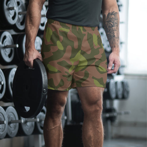 M91 Cucumber Relish CAMO Unisex Athletic Long Shorts - XS