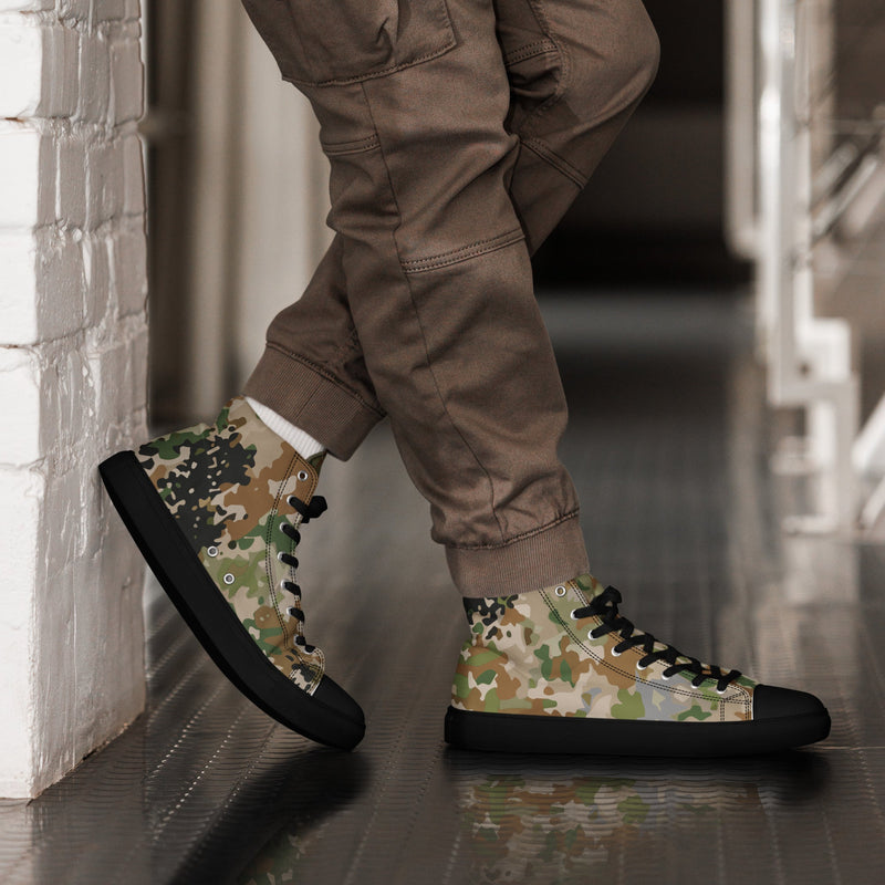 Flecktarn Multitarn Heritage CAMO Mens High-Top Canvas Shoes - 5