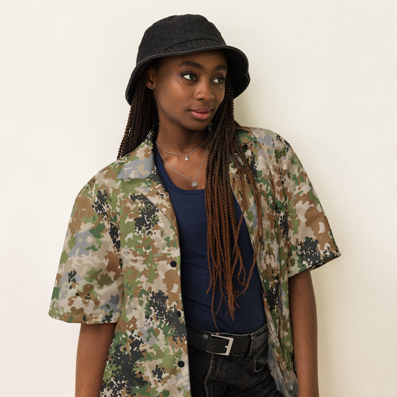 Flecktarn Multitarn Heritage CAMO Unisex Short-Sleeve Button Shirt - Button-Up