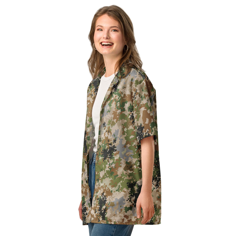 Flecktarn Multitarn Heritage CAMO Unisex Short-Sleeve Button Shirt - Button-Up