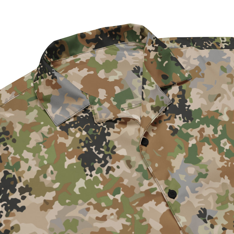 Flecktarn Multitarn Heritage CAMO Unisex Short-Sleeve Button Shirt - Button-Up