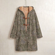 Flecktarn Multitarn Shadow CAMO Men’s Horn Button Long Fleece Coat - S / White - Jacket