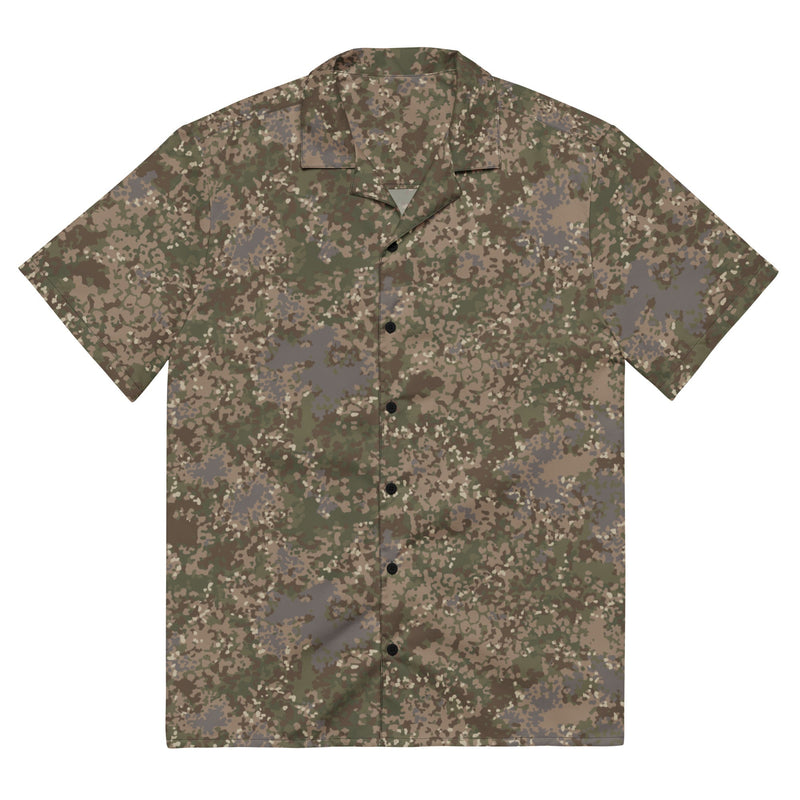 Flecktarn Multitarn Shadow CAMO Unisex Short-Sleeve Button Shirt - 2XS - Button-Up