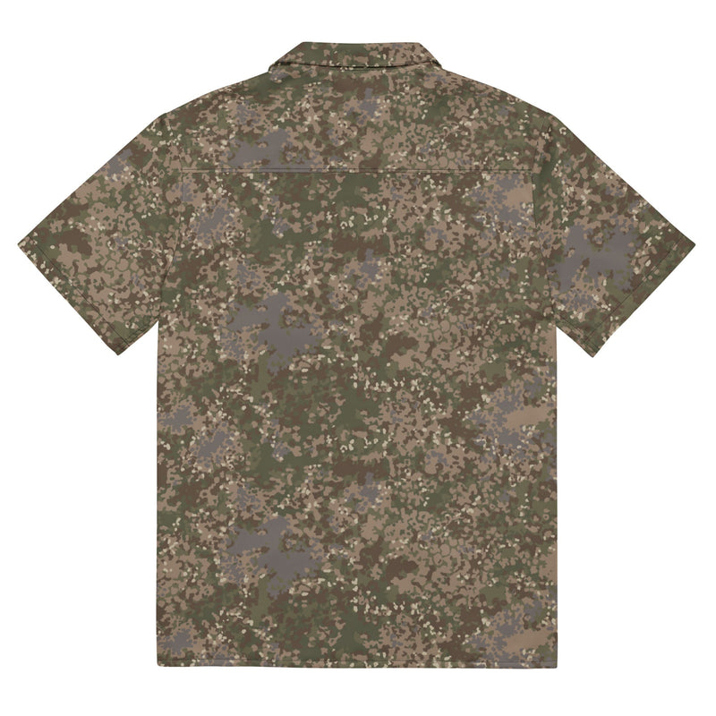 Flecktarn Multitarn Shadow CAMO Unisex Short-Sleeve Button Shirt - Button-Up