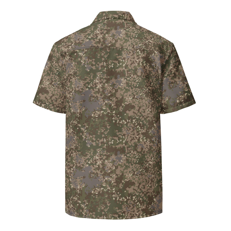 Flecktarn Multitarn Shadow CAMO Unisex Short-Sleeve Button Shirt - Button-Up