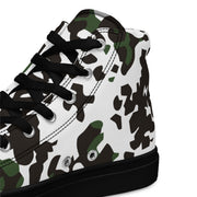 Flecktarn Scandinavian Snow CAMO Mens High-Top Canvas Shoes