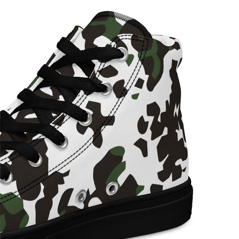 Flecktarn Scandinavian Snow CAMO Mens High-Top Canvas Shoes