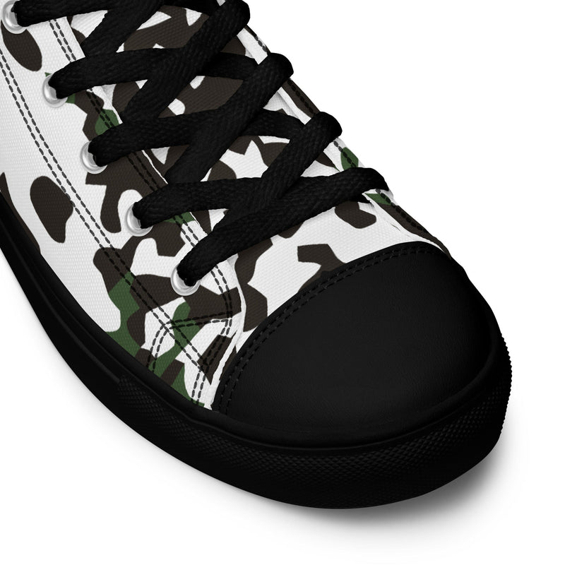 Flecktarn Scandinavian Snow CAMO Mens High-Top Canvas Shoes
