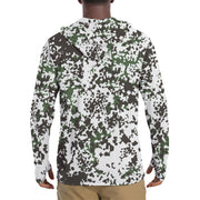 Flecktarn Scandinavian Snow CAMO Mens Sunscreen Sports Hoodie With Thumb Holes