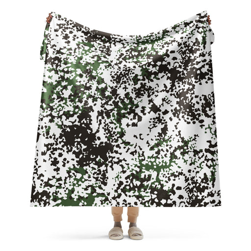 Flecktarn Scandinavian Snow CAMO Sherpa Blanket - 60″×80″