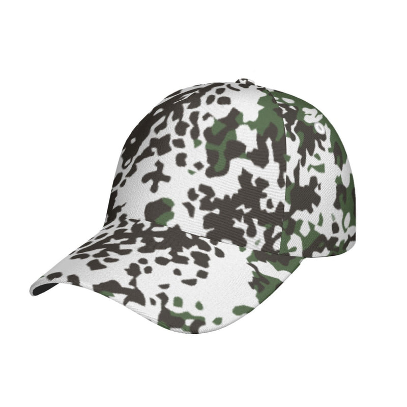 Flecktarn Scandinavian Snow CAMO Snapback Ball Cap - U / White - Head