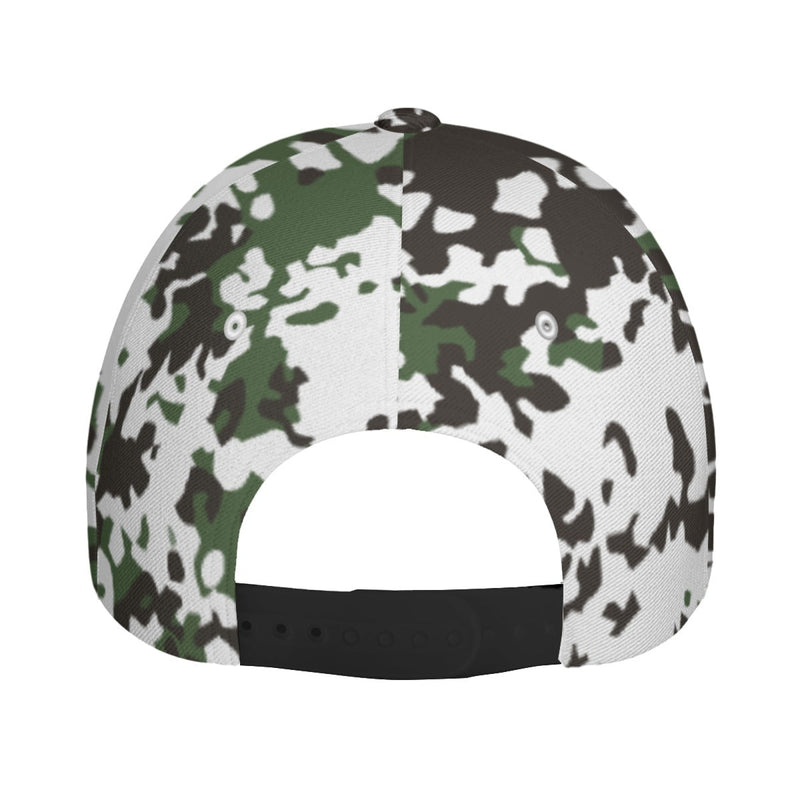 Flecktarn Scandinavian Snow CAMO Snapback Ball Cap - U / White - Head