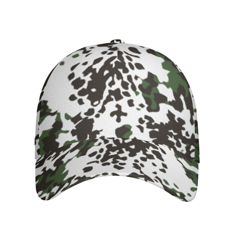 Flecktarn Scandinavian Snow CAMO Snapback Ball Cap - U / White - Head