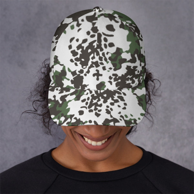 Flecktarn Scandinavian Snow CAMO Snapback Ball Cap - U / White - Head