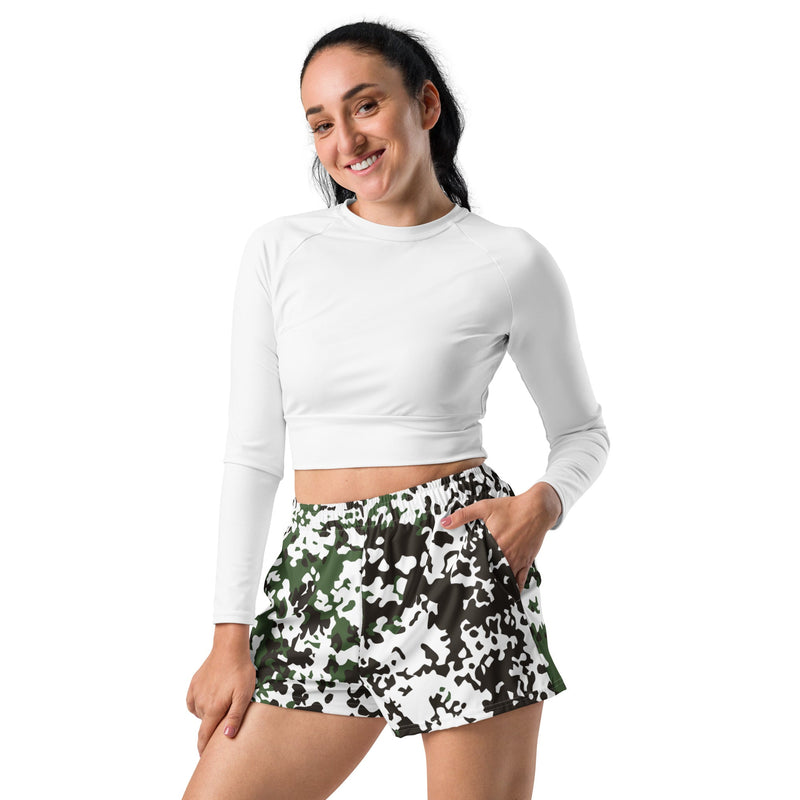 Flecktarn Scandinavian Snow CAMO Unisex Athletic Shorts