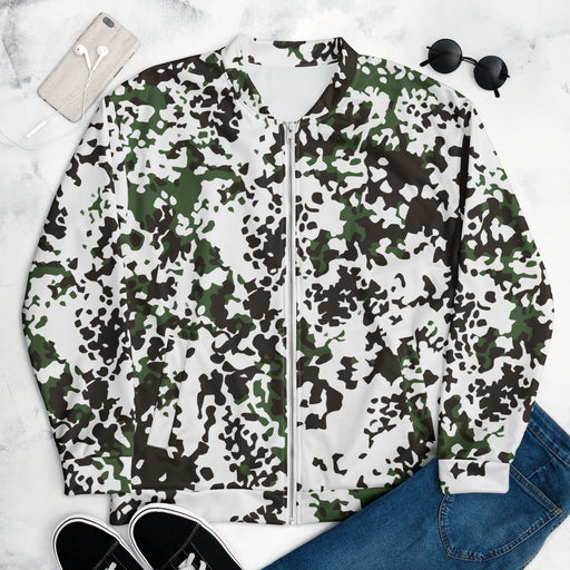 Flecktarn Scandinavian Snow CAMO Unisex Bomber Jacket - XS