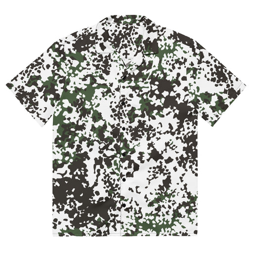 Flecktarn Scandinavian Snow CAMO Unisex Short-Sleeve Button Shirt - 2XS - Button-Up