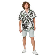 Flecktarn Scandinavian Snow CAMO Unisex Short-Sleeve Button Shirt - Button-Up