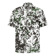 Flecktarn Scandinavian Snow CAMO Unisex Short-Sleeve Button Shirt - Button-Up