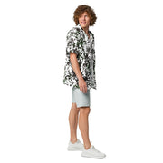 Flecktarn Scandinavian Snow CAMO Unisex Short-Sleeve Button Shirt - Button-Up
