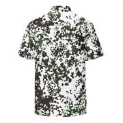 Flecktarn Scandinavian Snow CAMO Unisex Short-Sleeve Button Shirt - Button-Up