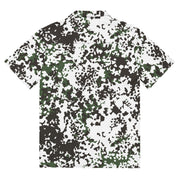 Flecktarn Scandinavian Snow CAMO Unisex Short-Sleeve Button Shirt - Button-Up