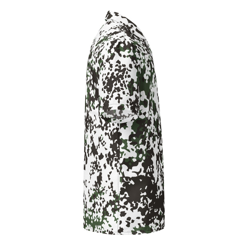 Flecktarn Scandinavian Snow CAMO Unisex Short-Sleeve Button Shirt - Button-Up