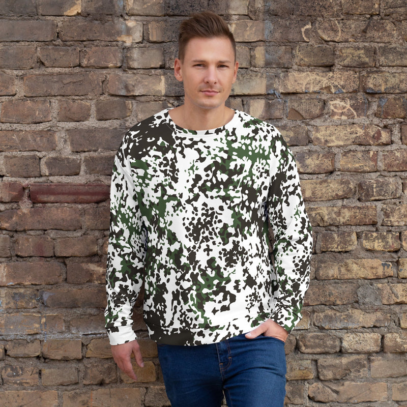 Flecktarn Scandinavian Snow CAMO Unisex Sweatshirt - XS